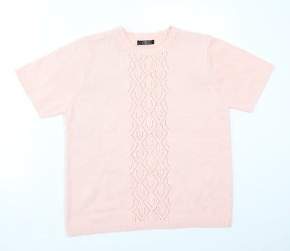 Womens UK Size M BM Pink Basic T-Shirt