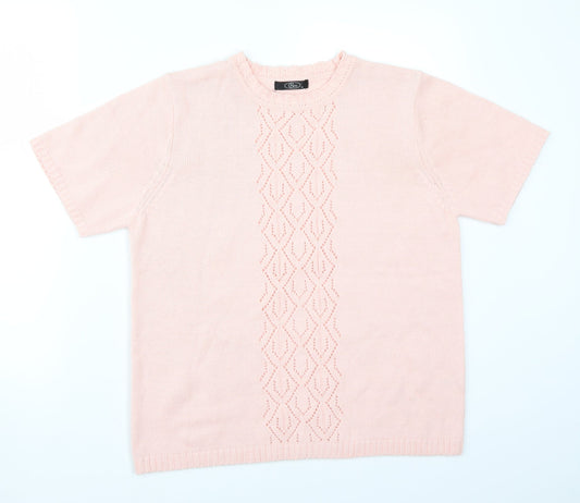 Womens UK Size M BM Pink Basic T-Shirt