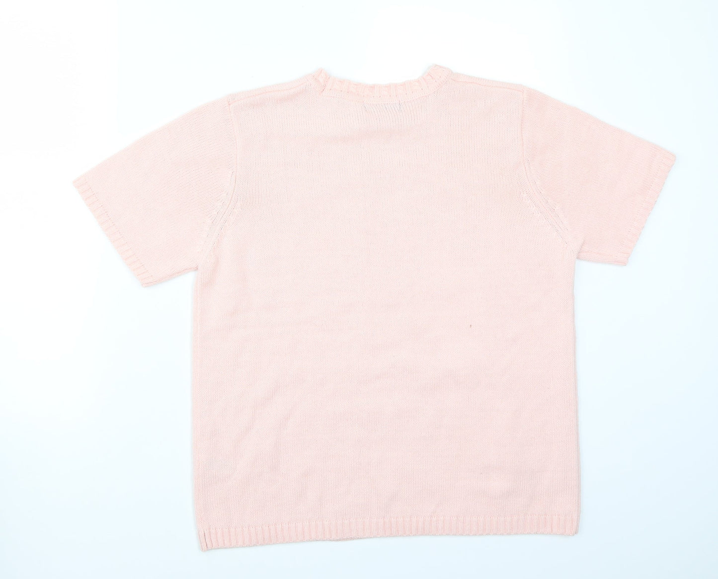 Womens UK Size M BM Pink Basic T-Shirt