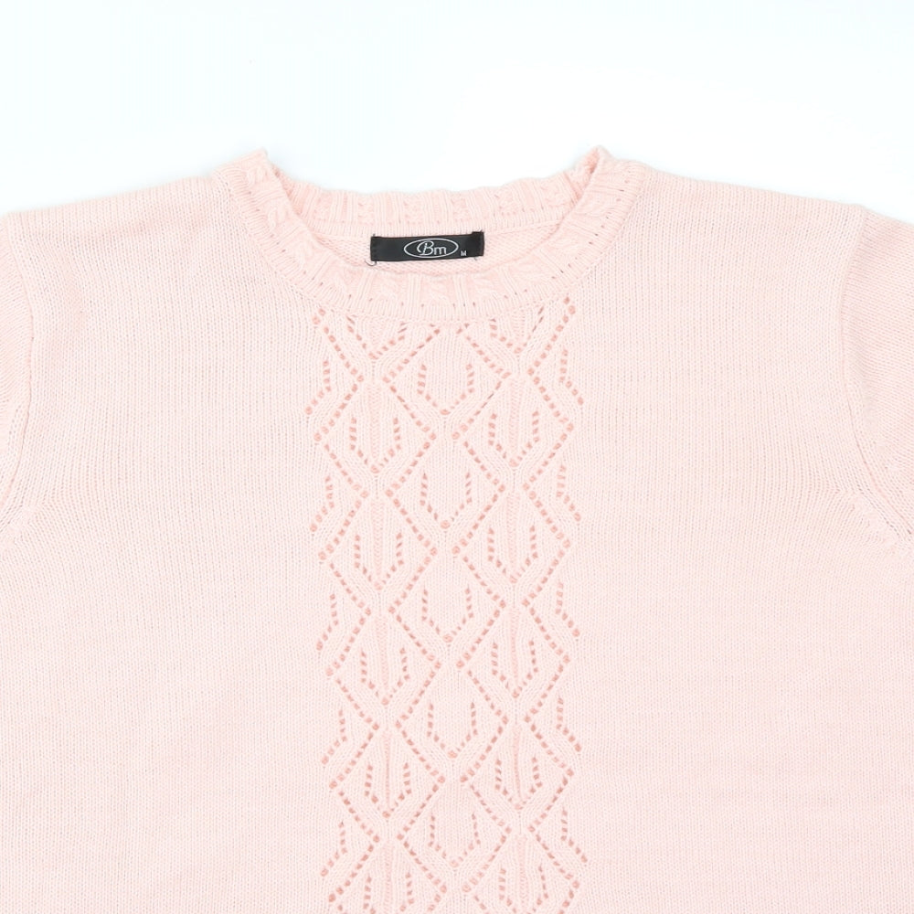 Womens UK Size M BM Pink Basic T-Shirt
