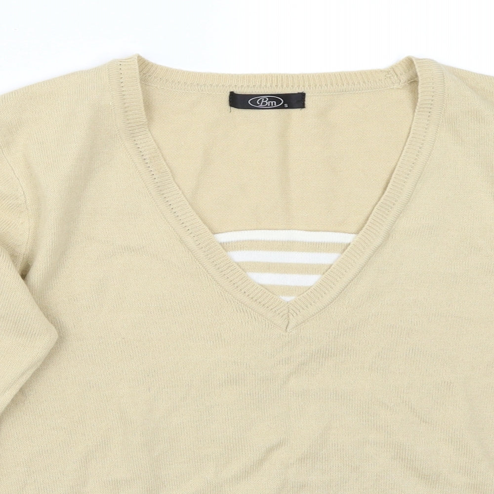 BM Womens Beige   Pullover Jumper Size S