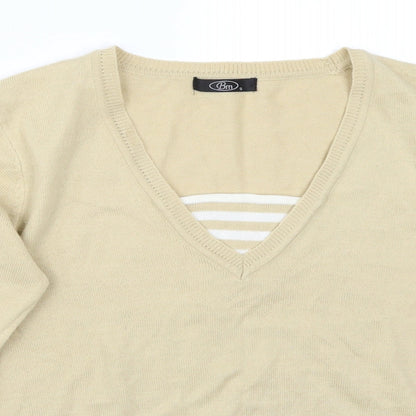 BM Womens Beige   Pullover Jumper Size S