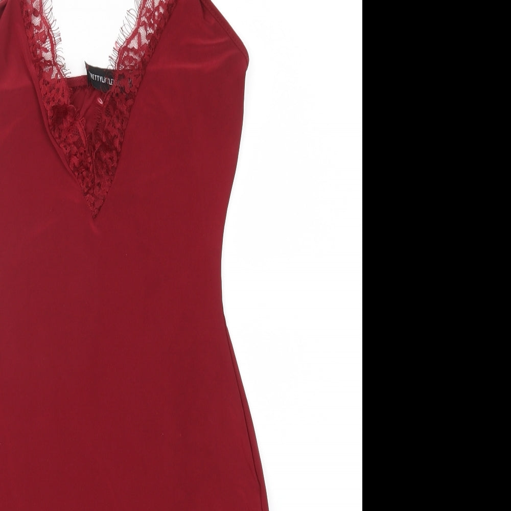 PRETTYLITTLETHING Womens Red   Sheath  Size 6