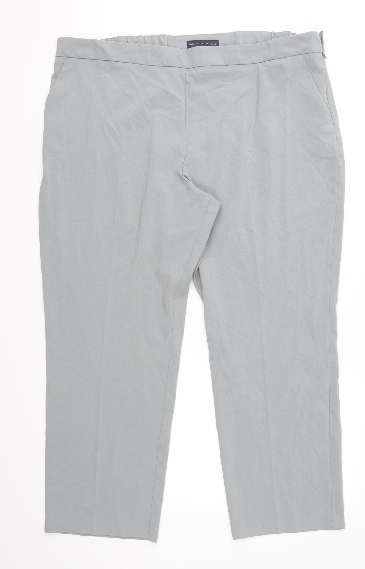 Womens UK Size 22 Marks and Spencer Regular Fit  Grey Trousers