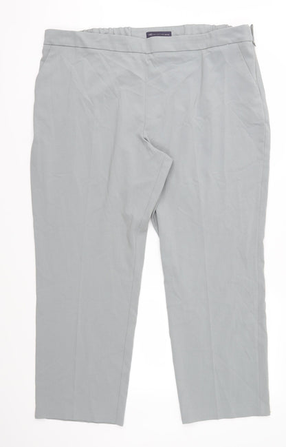 Womens UK Size 22 Marks and Spencer Regular Fit  Grey Trousers