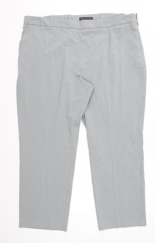 Womens UK Size 22 Marks and Spencer Regular Fit  Grey Trousers
