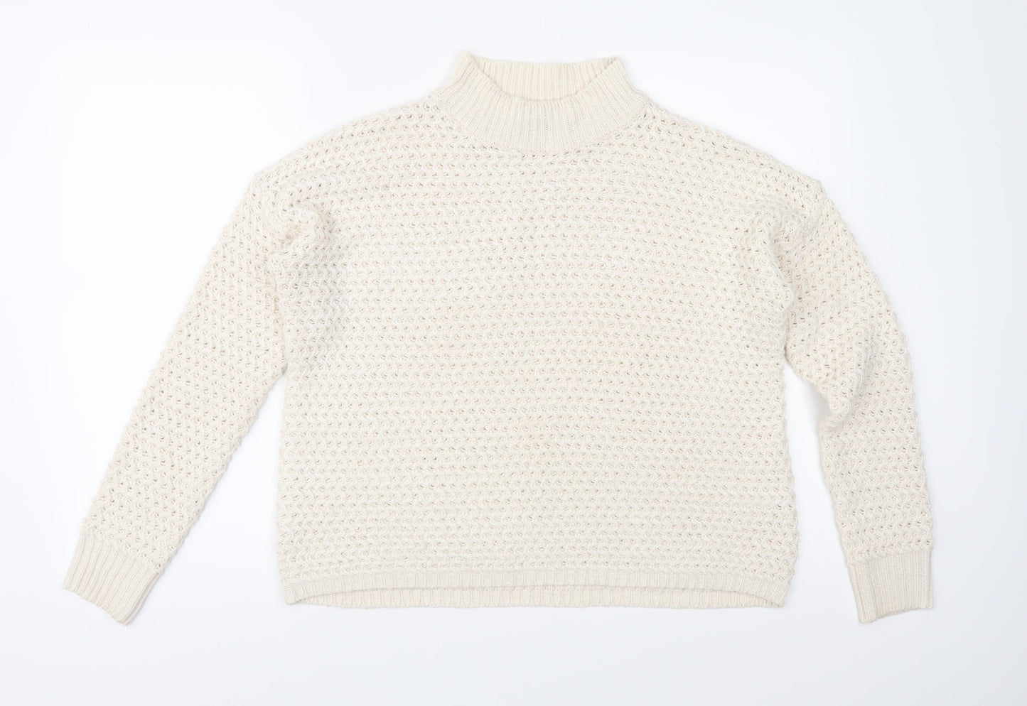 QED London Womens Ivory  Knit Pullover Jumper Size S