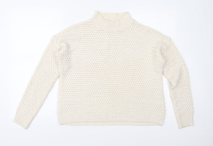 QED London Womens Ivory  Knit Pullover Jumper Size S