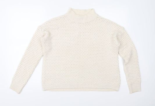 QED London Womens Ivory  Knit Pullover Jumper Size S
