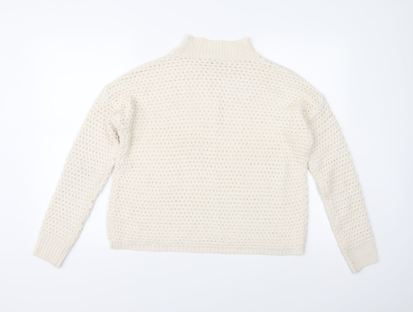 QED London Womens Ivory  Knit Pullover Jumper Size S