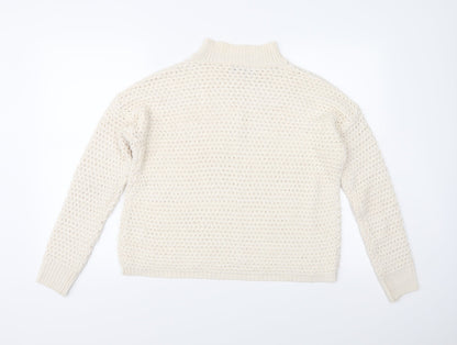 QED London Womens Ivory  Knit Pullover Jumper Size S