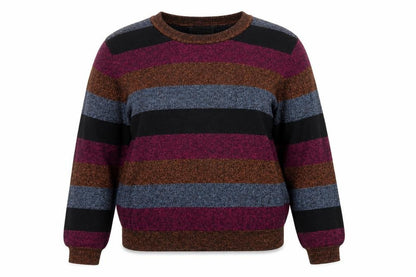 QED London Womens Multicoloured Striped Knit Pullover Jumper Size L