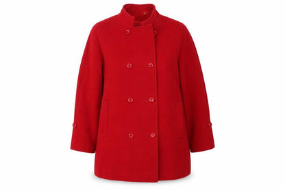 Preworn Womens Red   Overcoat Coat Size 14
