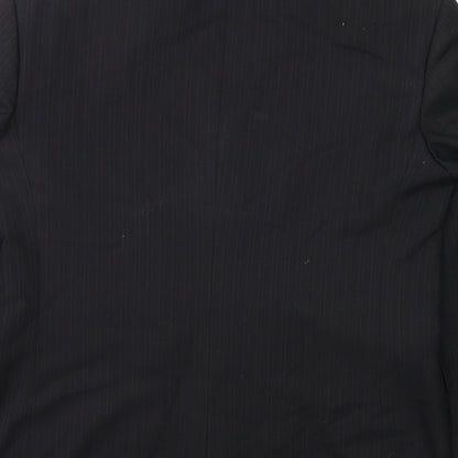Mens UK Size 40 Pinstripe Regular Grey Suit Jacket