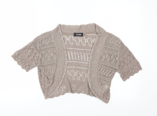 Whisper Womens Brown  Knit Shrug Jumper Size M