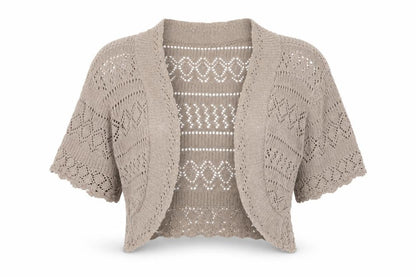 Whisper Womens Brown  Knit Shrug Jumper Size M