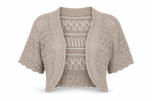 Whisper Womens Brown  Knit Shrug Jumper Size M