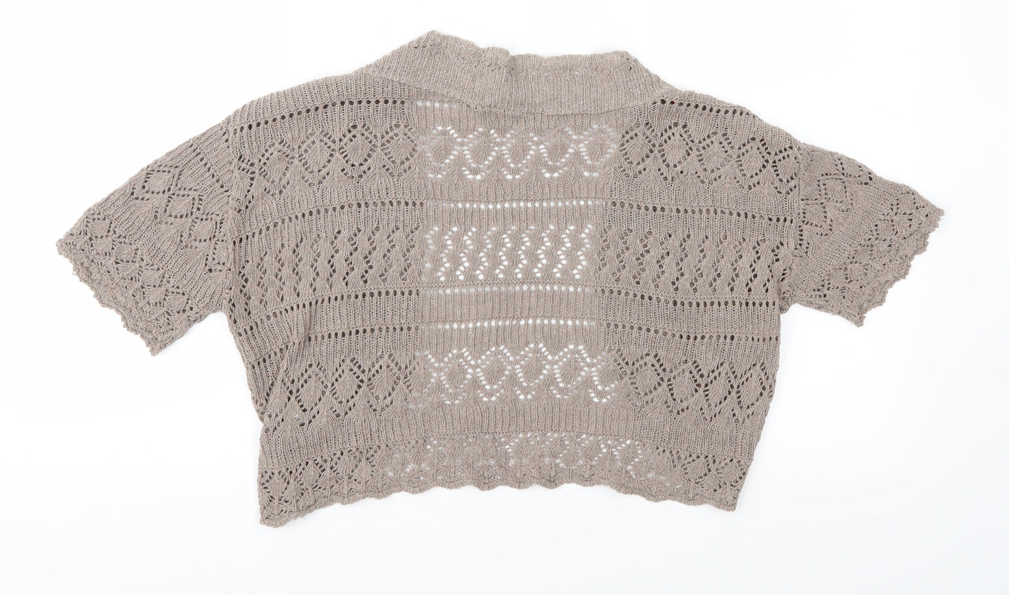 Whisper Womens Brown  Knit Shrug Jumper Size M