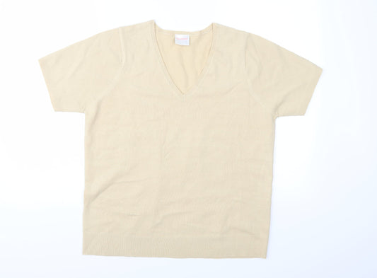 Casual Comfort Womens Beige  Knit Pullover Jumper Size 12