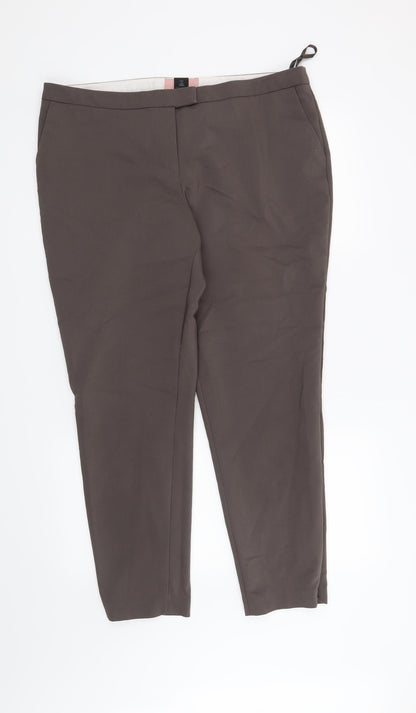Womens UK Size 38 in NEXT Regular Fit  Brown Trousers