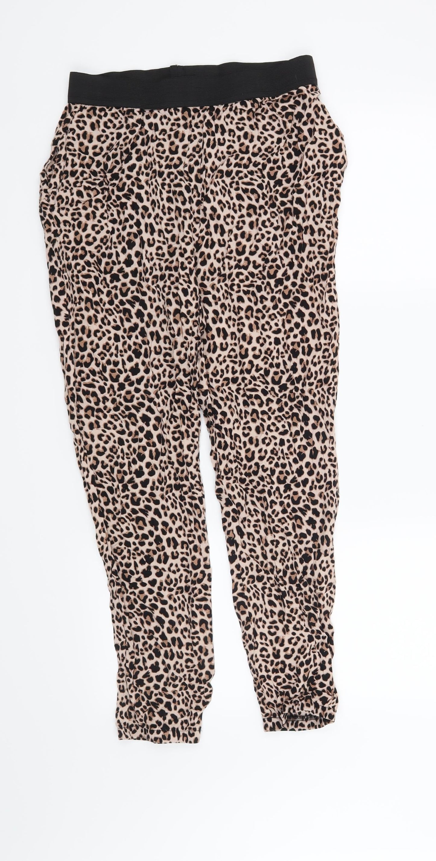 Select Womens Brown Animal Print  Trousers  Size 10 L26 in