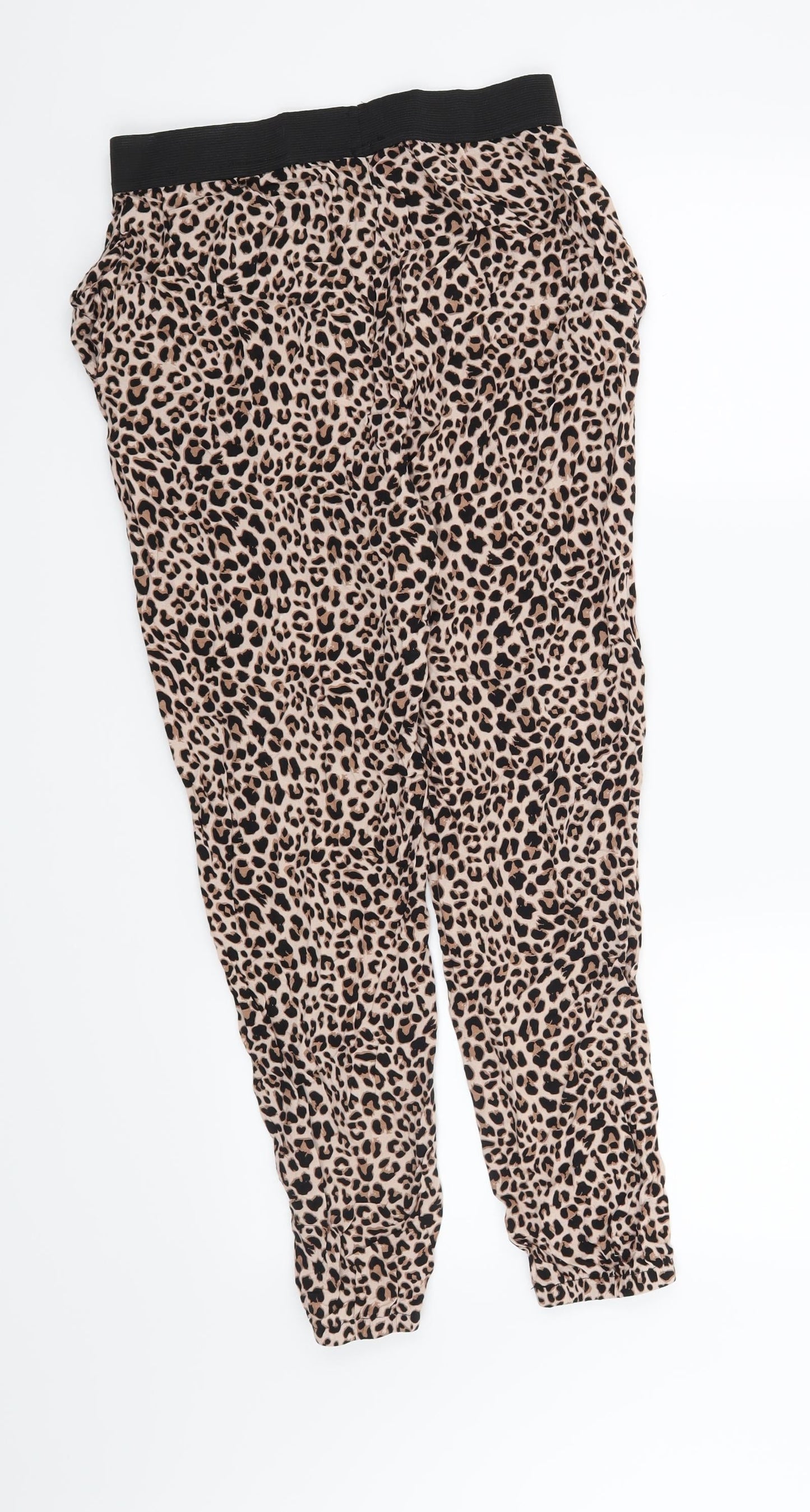 Select Womens Brown Animal Print  Trousers  Size 10 L26 in
