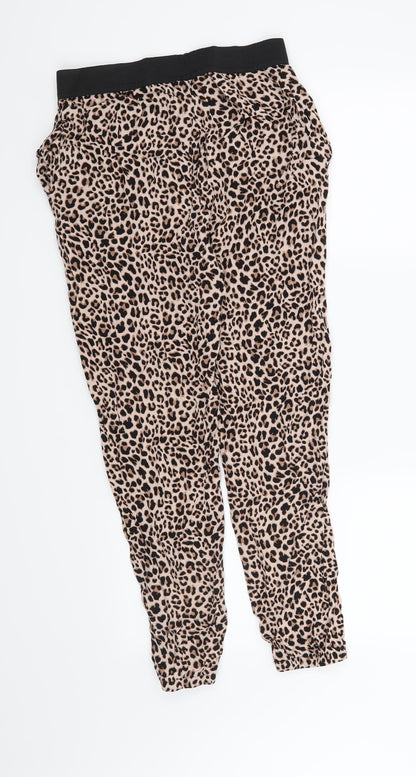 Select Womens Brown Animal Print  Trousers  Size 10 L26 in