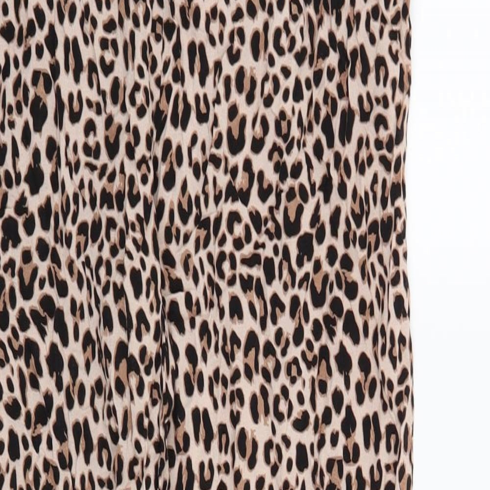 Select Womens Brown Animal Print  Trousers  Size 10 L26 in