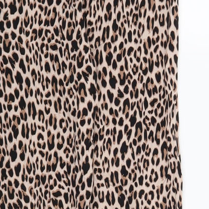 Select Womens Brown Animal Print  Trousers  Size 10 L26 in