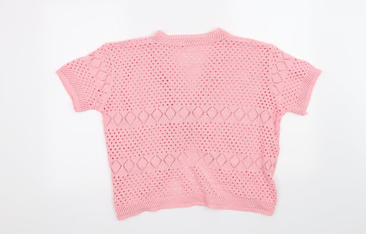 Preworn Womens Pink   Cardigan Jumper Size L