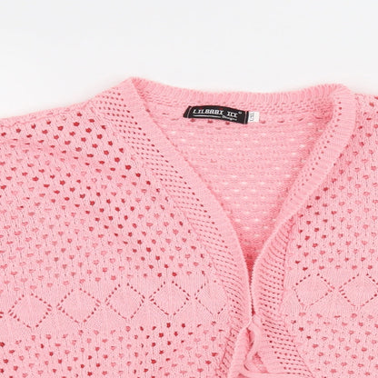 Preworn Womens Pink   Cardigan Jumper Size L