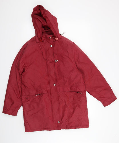Womens UK Size 12 Wishwood Red Overcoat