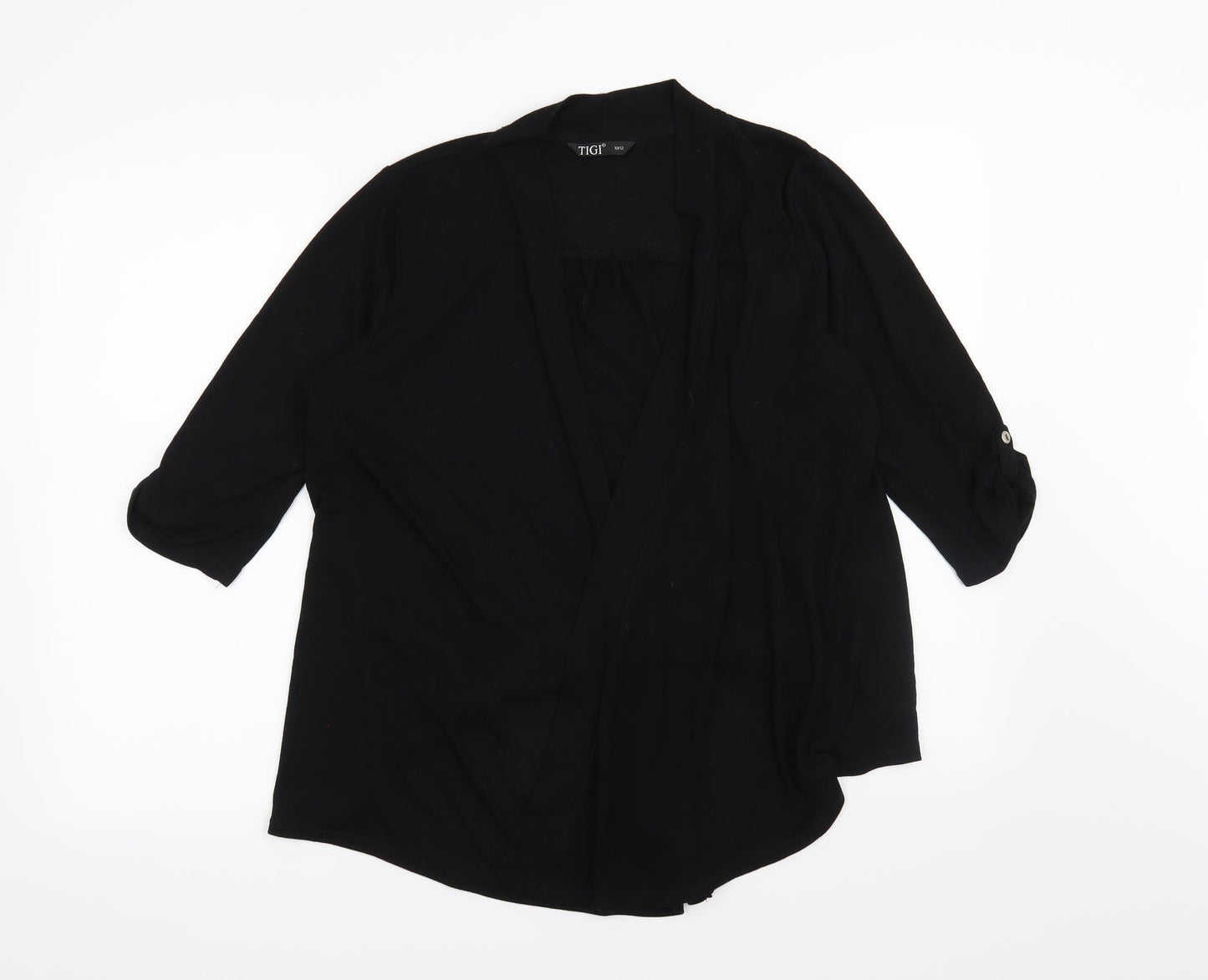Womens UK Size 10 Tigi Black Basic T-Shirt