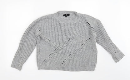 Missguided Womens Grey   Pullover Jumper Size S