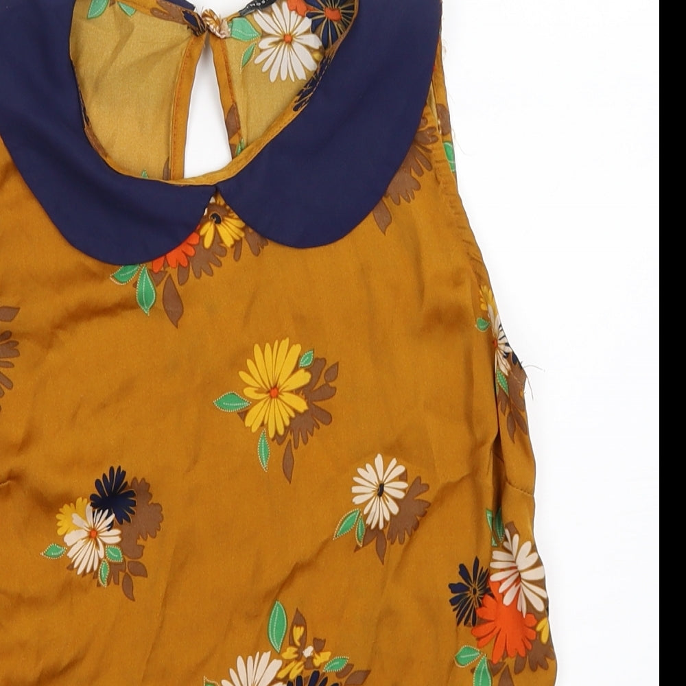 Womens UK Size 8 Atmosphere Brown Basic Tank