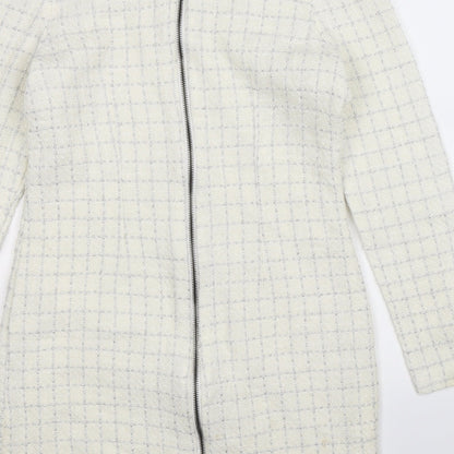 Ye Ye Womens White Check  Bodycon  Size S