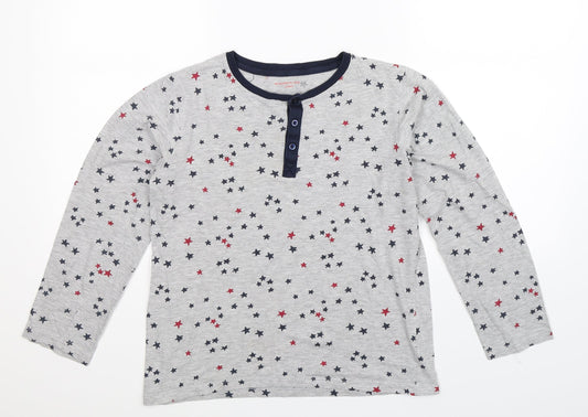 Monoprix Boys Grey Geometric   Pyjama Top Size 14 Years