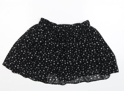 Candy Couture Womens Black Geometric  Mini Skirt Size 26 in