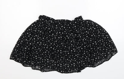 Candy Couture Womens Black Geometric  Mini Skirt Size 26 in