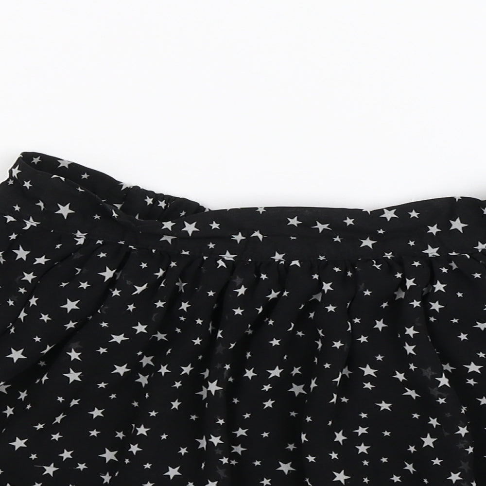 Candy Couture Womens Black Geometric  Mini Skirt Size 26 in