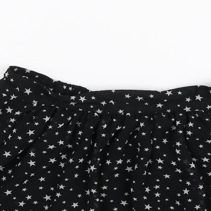 Candy Couture Womens Black Geometric  Mini Skirt Size 26 in