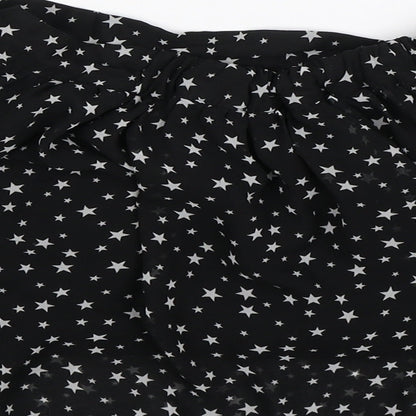 Candy Couture Womens Black Geometric  Mini Skirt Size 26 in