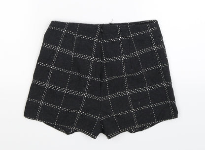 Blue Blush Womens Grey Check  A-Line Skort Size S