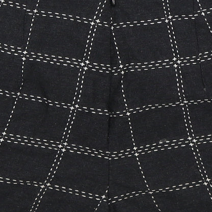 Blue Blush Womens Grey Check  A-Line Skort Size S