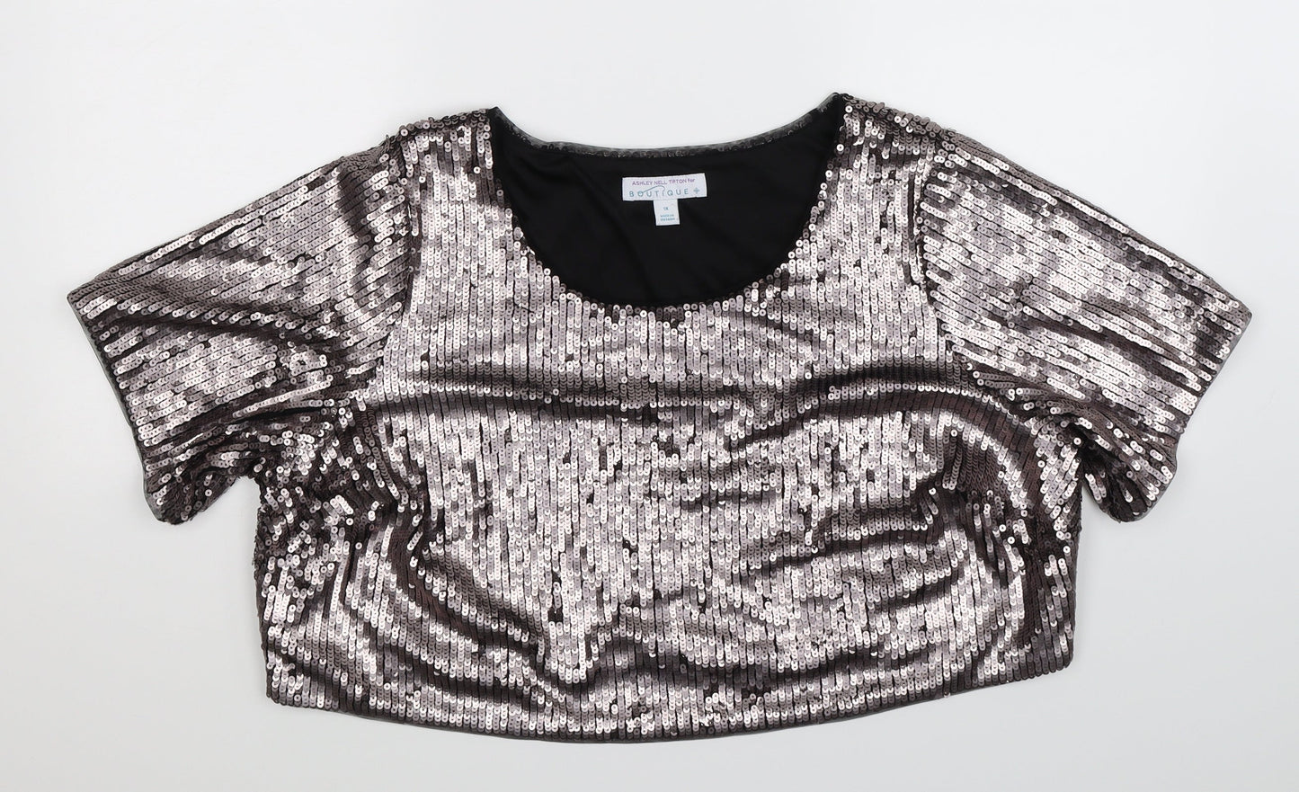 Boutique Womens Silver   Basic Blouse Size S  - Oversized