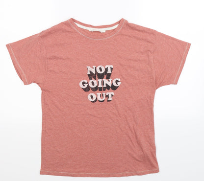 Womens UK Size 8 Day Dreams Beige Basic T-Shirt