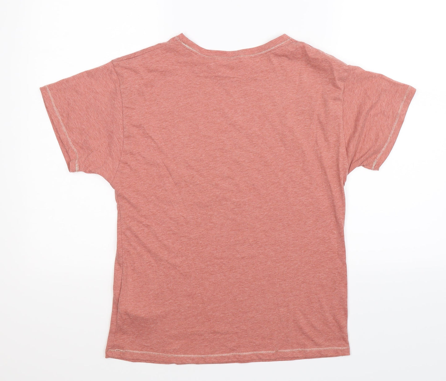 Womens UK Size 8 Day Dreams Beige Basic T-Shirt