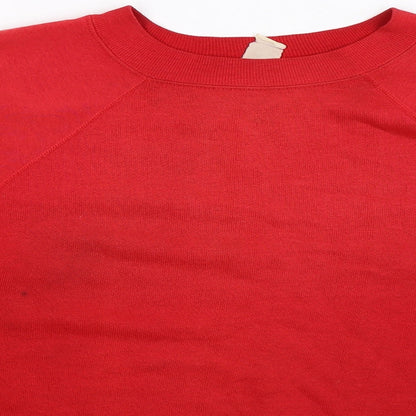 Womens Red   Pullover Sweatshirt Size L