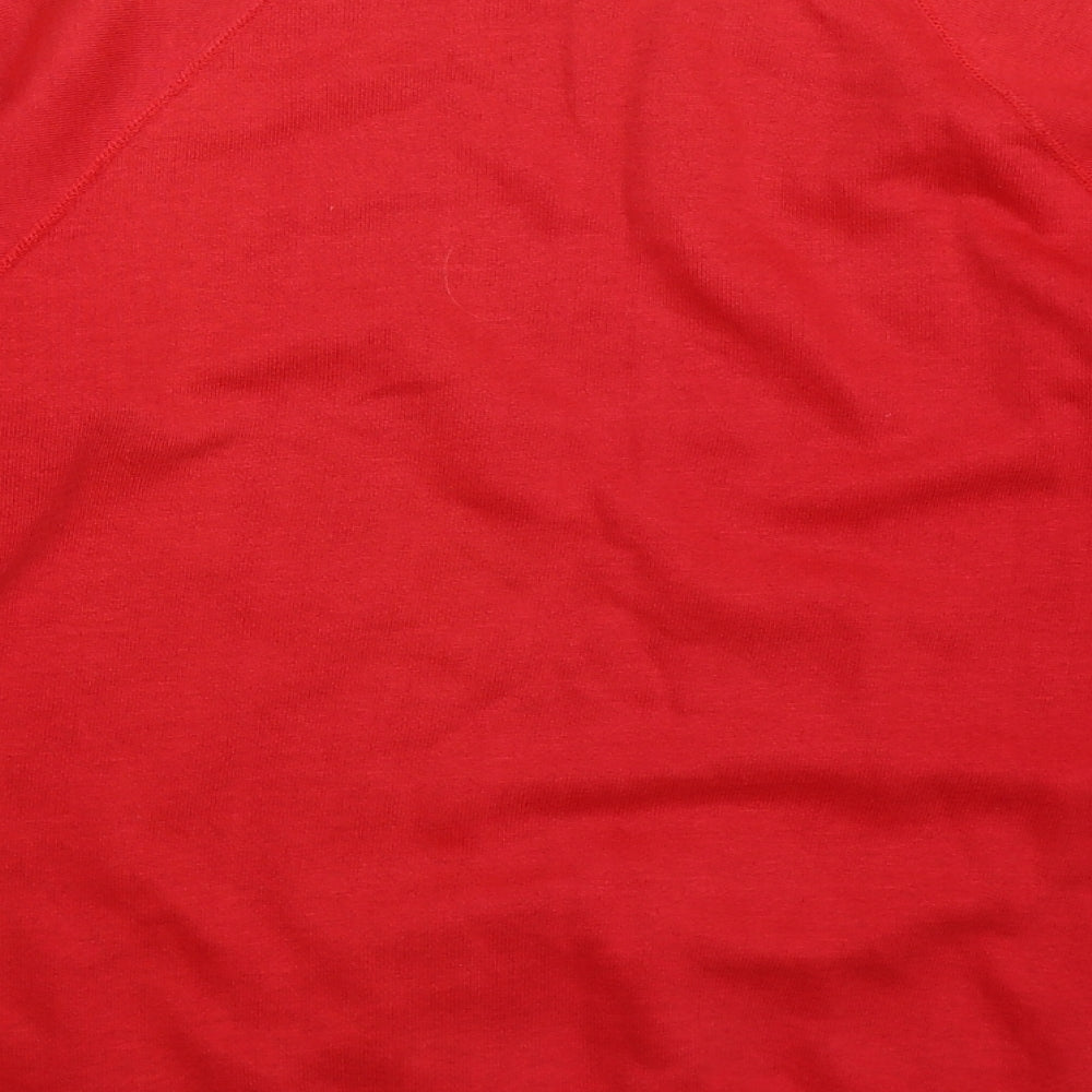 Womens Red   Pullover Sweatshirt Size L