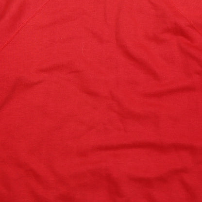 Womens Red   Pullover Sweatshirt Size L